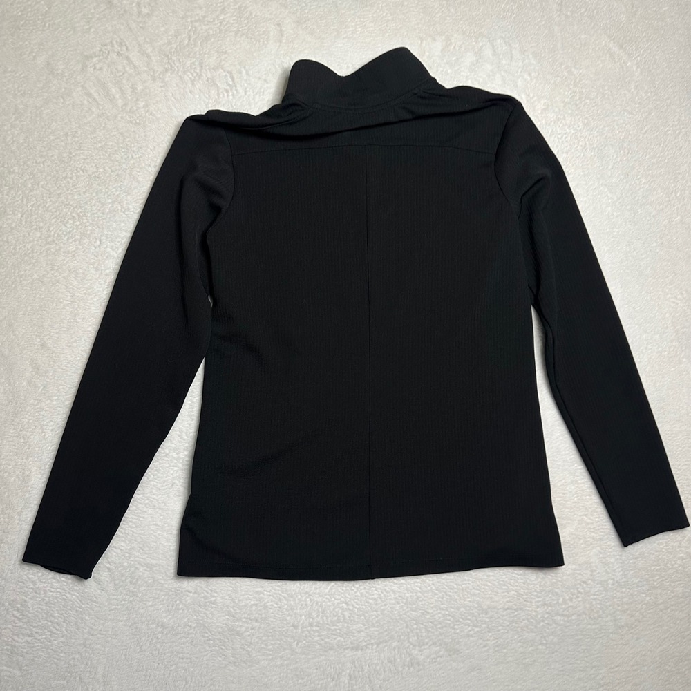 Nike Dri-FIT Womens Small Black Quarter Zip Long Sleeve Athletic Pullover Top - Picture 4 of 7